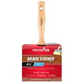 Wooster 4-3/4" Block Paint Brush, White China/Polyester Bristle, Wood Handle F5116
